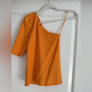 Nation LTD Orange One-Shoulder Top